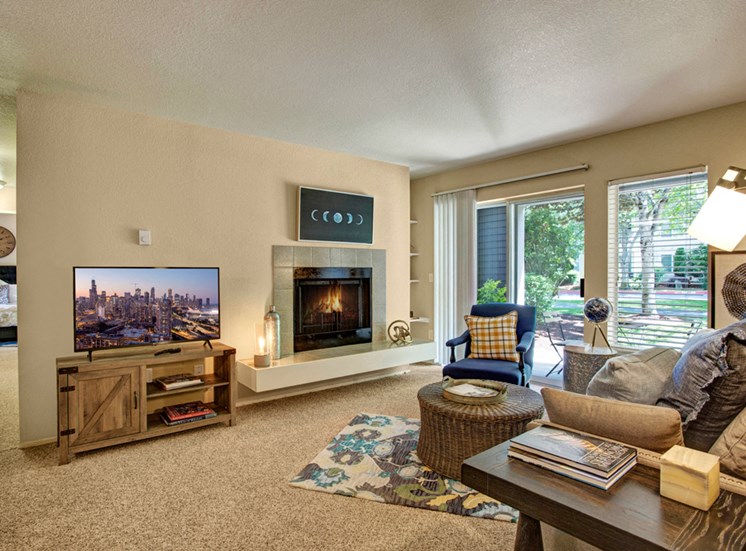 Model Living Room| Apartments In Mukilteo WA | On The Green